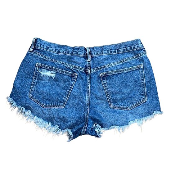 We The Free Button Fly Cut Off Denim Distressed Shorts‎ Size 31 - Picture 4 of 8